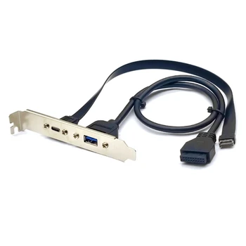 USB3.2 Predný Panel Typ Hlavičky na USB C Samica Predlžovací Kábel Vysokú Rýchlosť Prenosu Dát a Napájania
