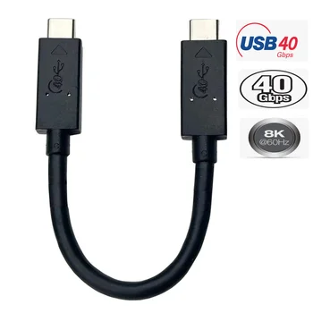 USB4 Kábel 40Gbps Krátke USB4.0 Typ C Kábel 8K 60Hz USB-C, USB-C Kábel pre SanDisk Extreme Prenosné SSD Samsung T7 T5 LaCie
