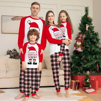 Vianočné Pyžamo Rodiny 2024 Santa Claus Pár Rodiny Zodpovedajúce Xmas Oblečenie, Veľké Veľkosti Psa Detské Oblečenie Domov Rodič Dieťaťa Sady