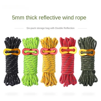 Vonkajšie bold vietor lano baldachýn vetru lano pól, pevné ťahať lano 4m stan reflexné tábor lano úprava lano