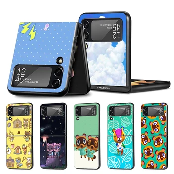 Zvierat, C-Rázcestie Nové Obzory Telefón puzdro pre Samsung Galaxy Z Flip4 Flip3 5G Black Coque Z Flip 4 3 Pevného PC Luxusné Kryt Zflip3